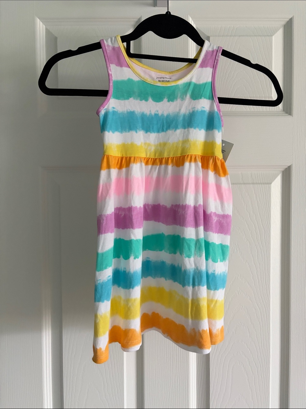 Jumping Beans | Girls' Rainbow Striped Tank Dress - Pastel Multi